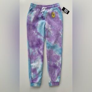 Streetwear Society Active White Purple Blue Tie-Dye Joggers Size Small, NWT